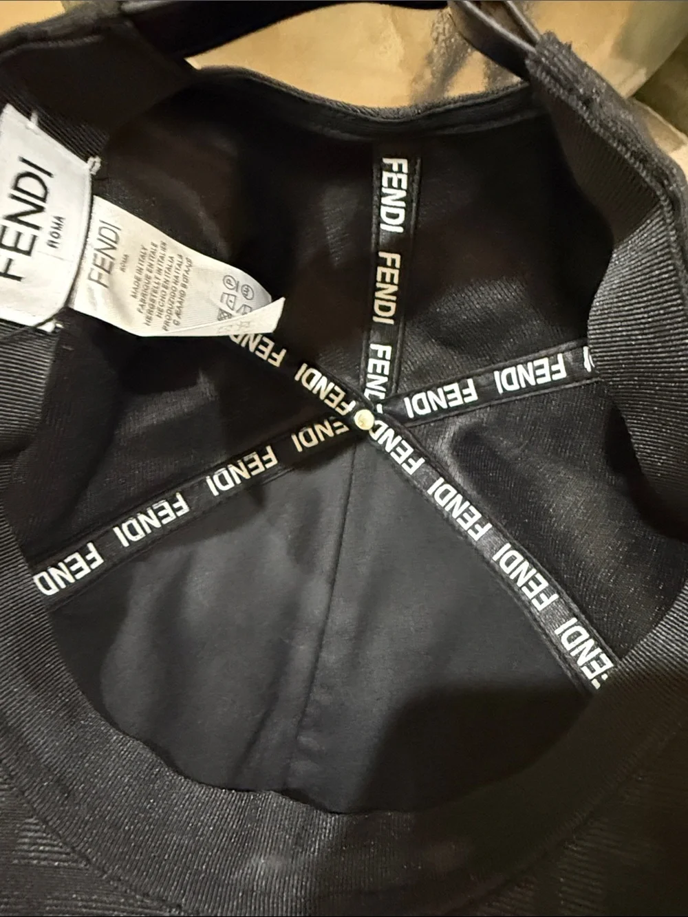 FF Black & White Bucket Hat with Branded Strap Detail